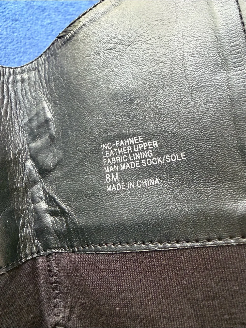 INC International Concepts black leather